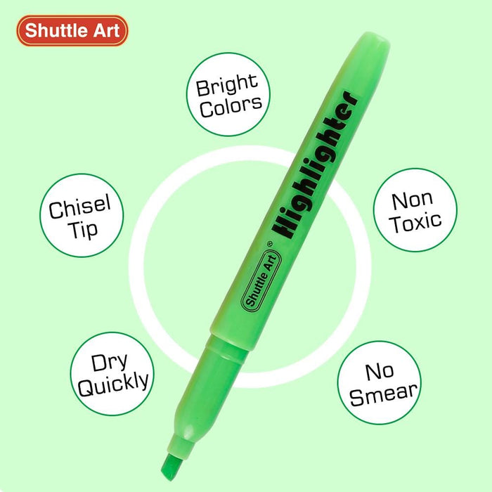 Green Highlighter Markers - Set of 30