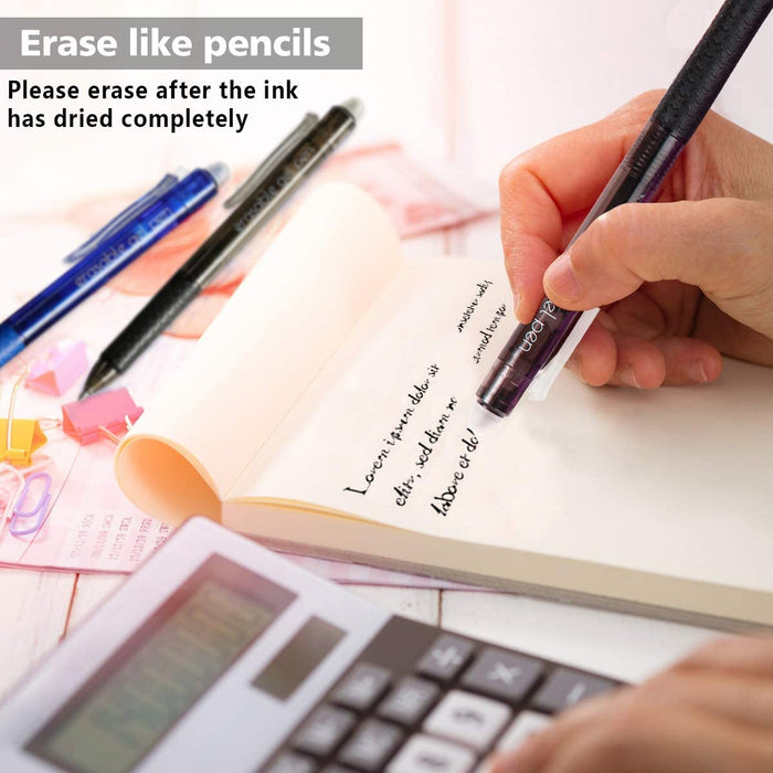 Black&Blue Erasable Gel Pens - Set of 15