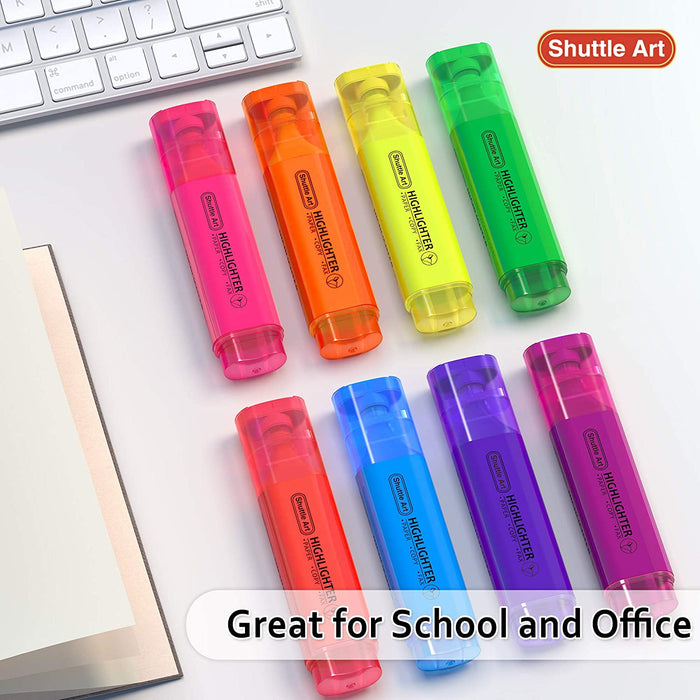 Fluorescent Colors Highlighters - Set of 8