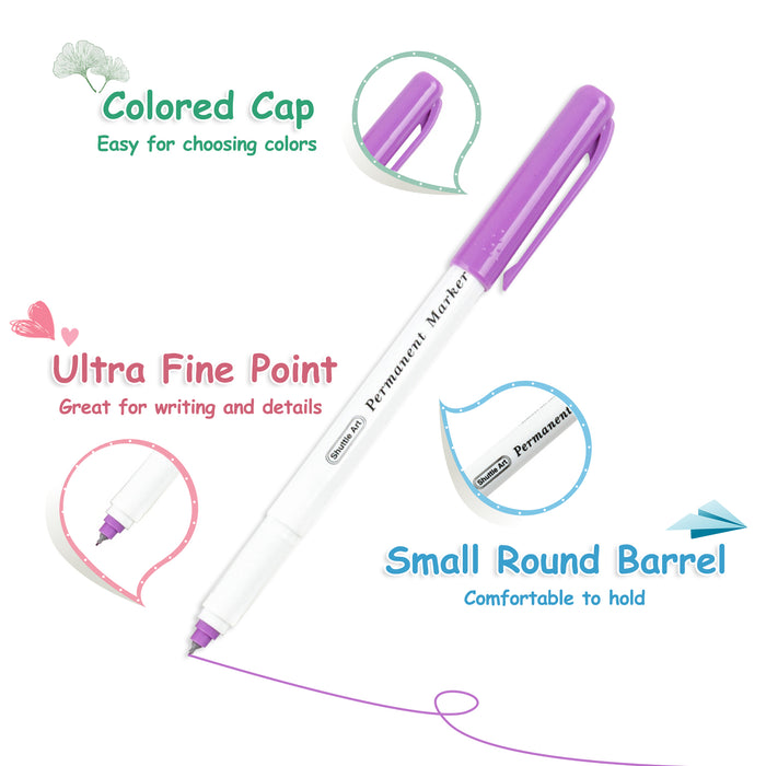 Permanent Markers, Ultra Fine Point - Set of 30