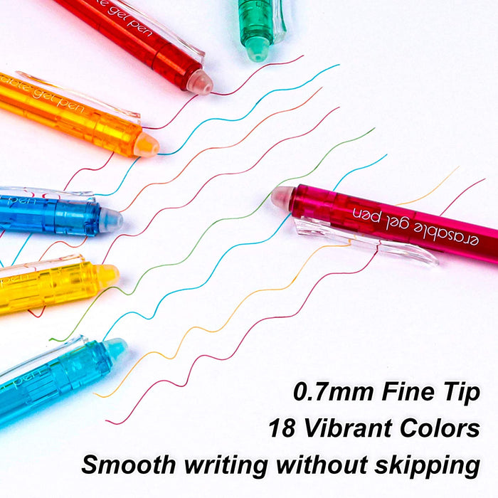 Colored Erasable Gel Pens - Set of 22