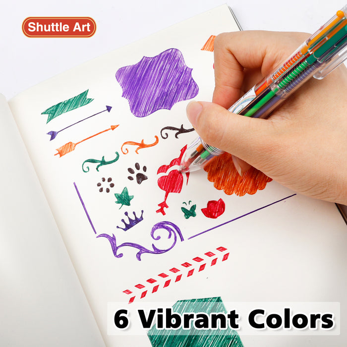 Multicolor Shuttle Pen, 6 Colors Pic - Set of 23