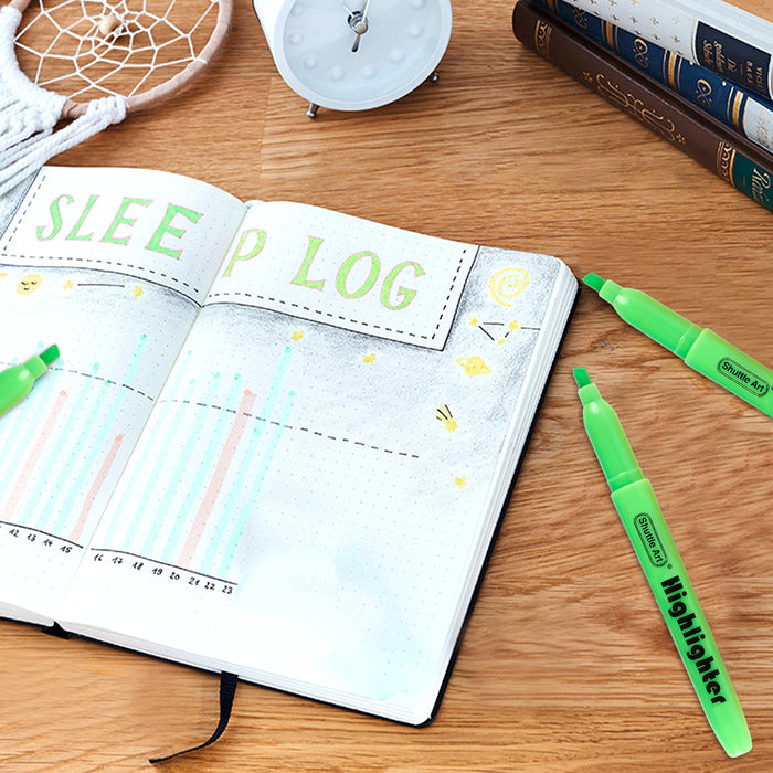 Green Highlighter Markers - Set of 30