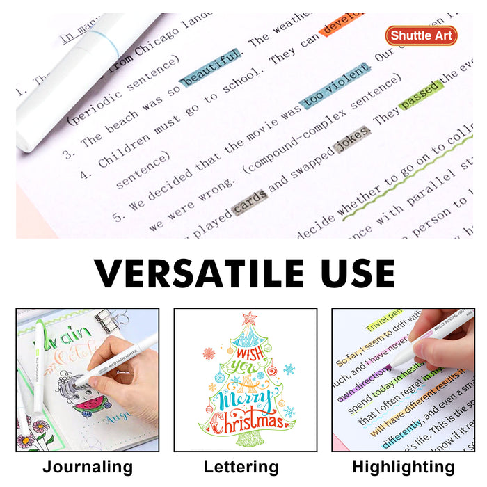 Pastel Highlighters, 18 Colors - Set of 18