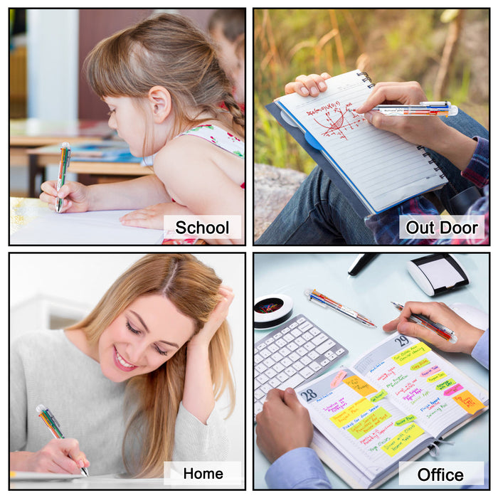 Multicolor Shuttle Pen, 6 Colors Pic - Set of 23