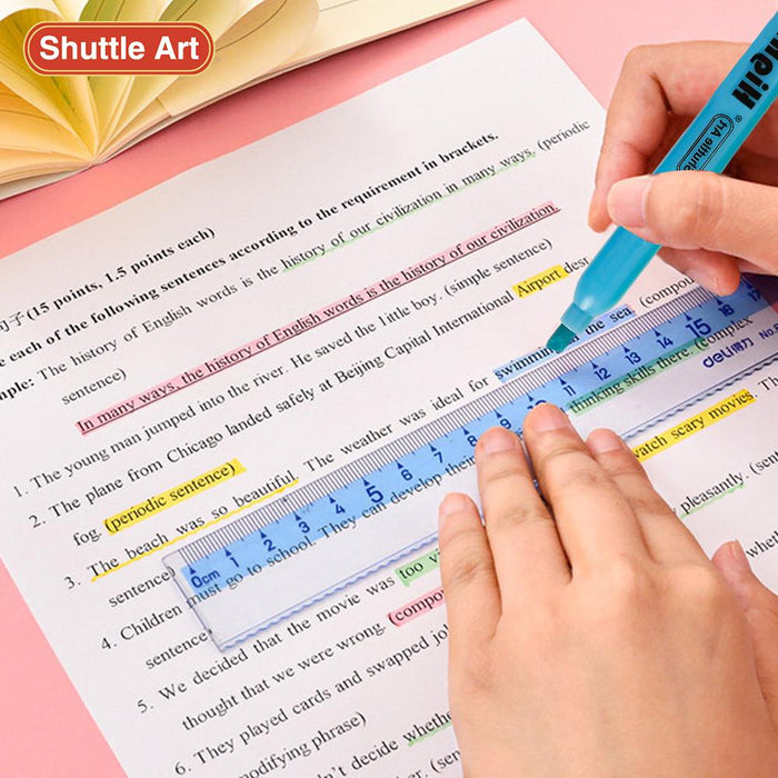 Blue Highlighter Markers - Set of 30
