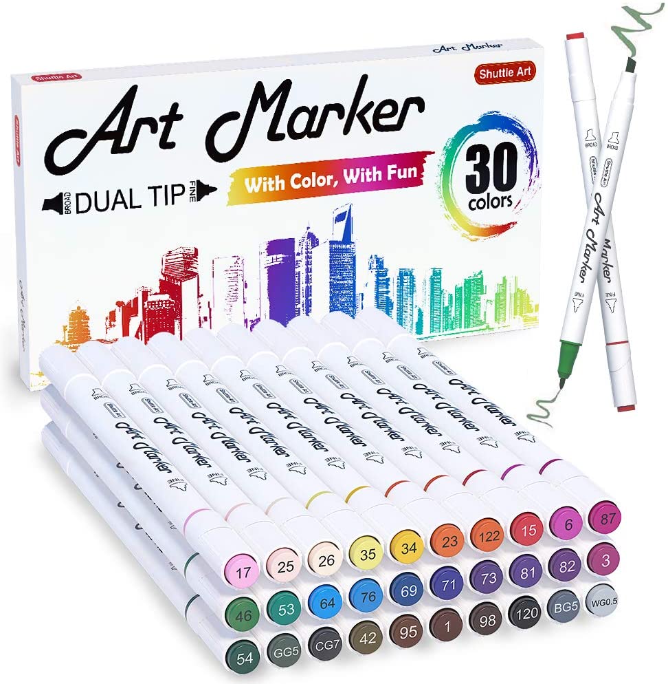 Shuttle Art Dual Tip Art Markers Shuttle Art Markers Skin Tone